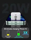 For iPhone 14 13 12 11 Pro XR XS Fast Charging 20W USB-C PD Plug Charger Cable.